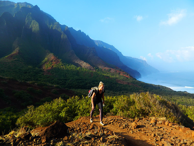heading back the Malala trail on our second day on kauai