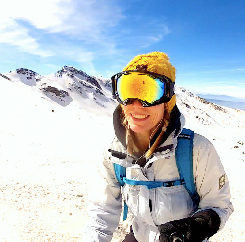 enjoying a snowboarding day in the Sierra Nevada close to Granada in spain