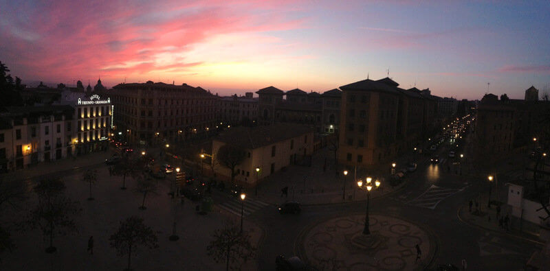 ending the day with watching the sunset from my friends balcony in granada