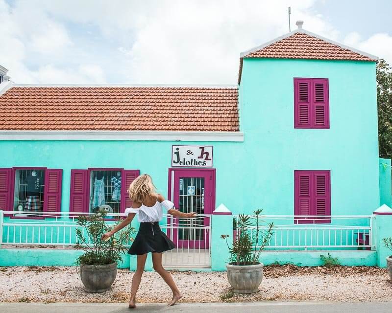 Another part of my Bonaire adventures was discovering these beautiful turquoise houses in Kralendijk on Bonaire one of the ABC islands