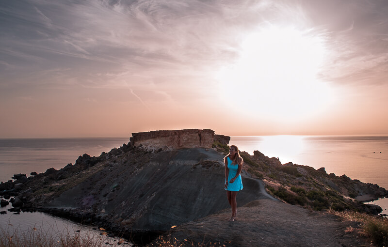 enjoying the Malta Island magic at this amazing sunset spot